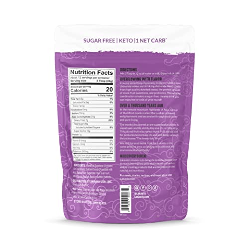 Lakanto Sugar Free Drinking Chocolate Keto Diet Friendly Vegan Dutch Cocoa Original 10 oz