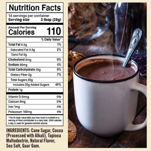 Castle Kitchen Double Dutch Dark Chocolate Premium Hot Cocoa Mix - Vegan, Gluten-Free, Non-GMO Project Verified - Just A