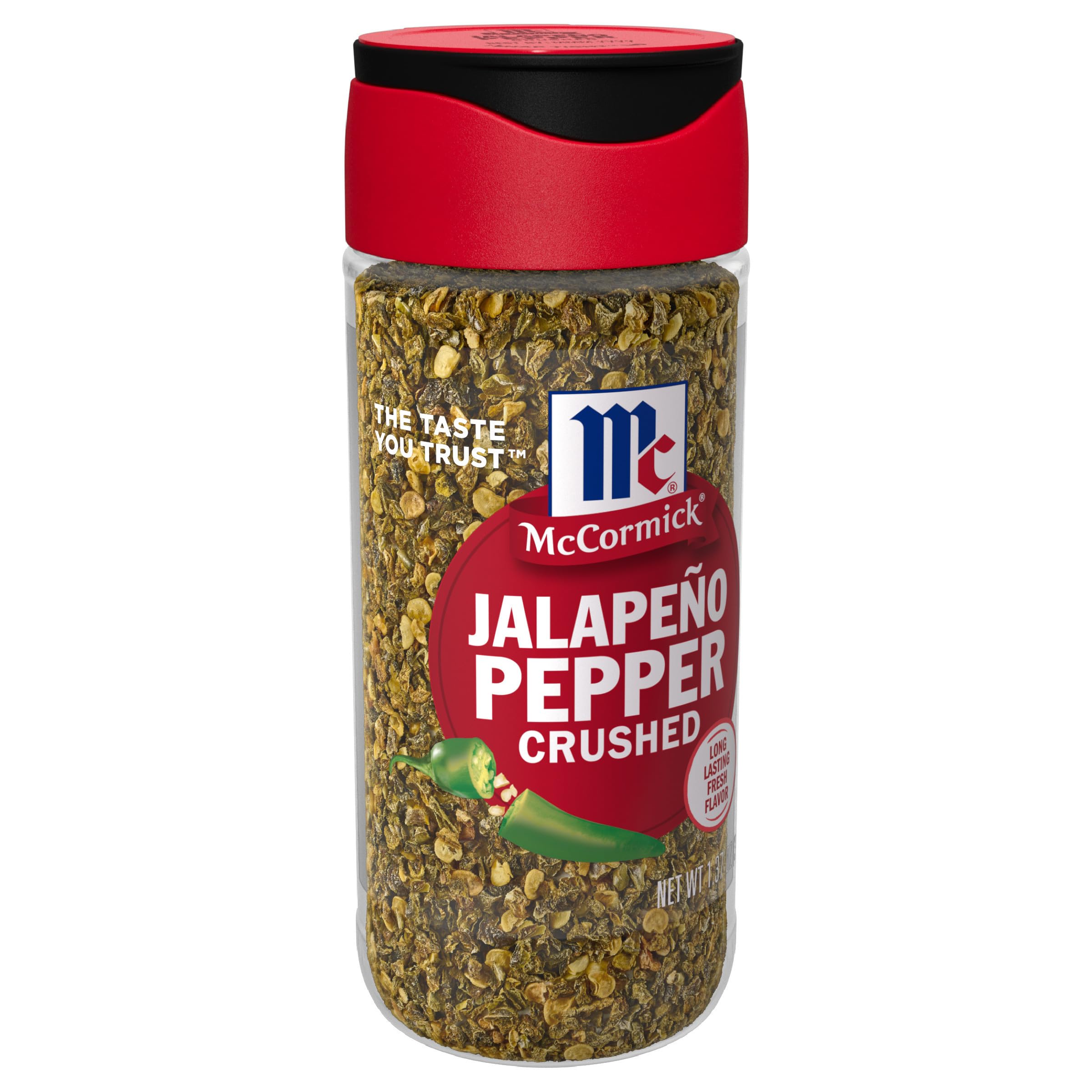 McCormick Crushed Jalapeño Pepper for Cookingamateuers in the Kitchen, Spicy Flavors for Dishes, 1.37 oz