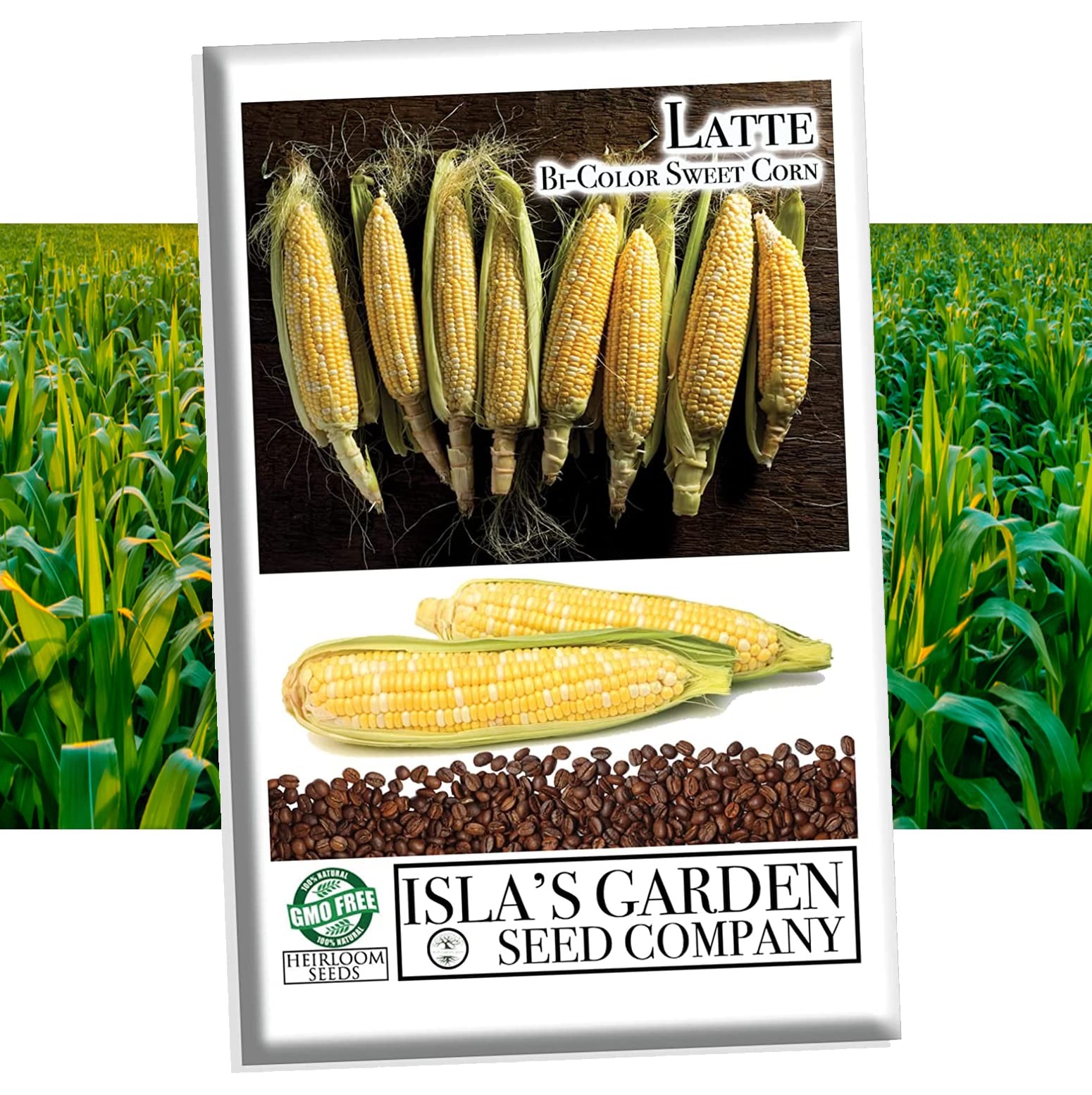 Isla's Garden Latte Bi-Color Sweet Corn Seeds for Planting, Non GMO & Heirloom
| Isla's Garden Latte Bi-Color Sweet Cor
